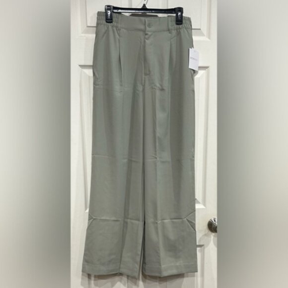 Beyond Yoga Women's XL Status Wide Leg Trouser Grey Sage Green NWT - Picture 1 of 1